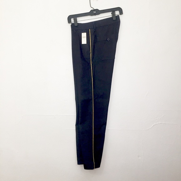 Anthropologie Seafarer Gold Piped Denim Trousers - Picture 2 of 8